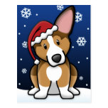 Kawaii Zobelcorgi-Weihnachtspostkarte