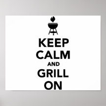 Keep calm and grill on posters