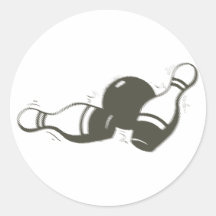 Kegeln Bowling Runde Sticker