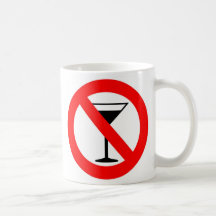 Kein Alkohol-Zeichen Kaffeetassen