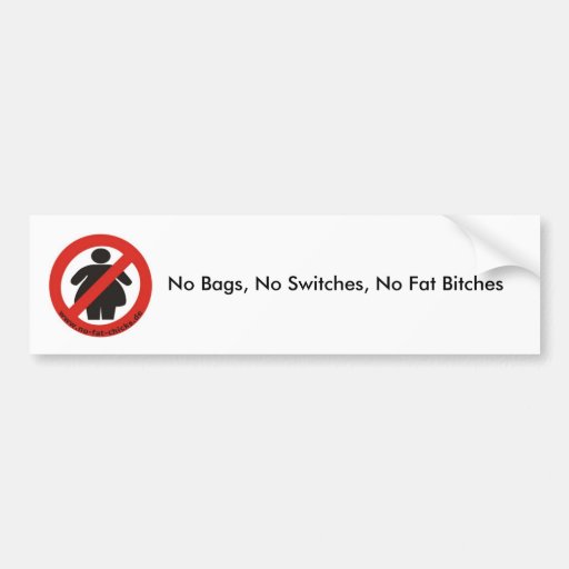 Keine Taschen, keine Schalter, kein Fett meckert Auto Sticker