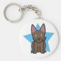 Kelpie australien Keychain d'étoile de Kawaii Porte-clé