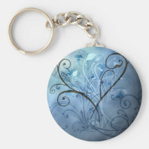 keychain de bleu-fleur porte-clefs