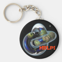 Keychain de noeud de la terre porte-clefs