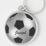 Keychains argentés nommés personnalisables de ball porte-clefs