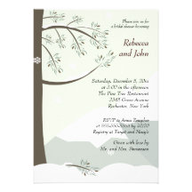 Kiefern-Baum-Winter-12x18 Brautparty-Einladung