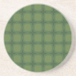 Kiefern-u. Tannen-grüne Retro Quadrate Untersetzer