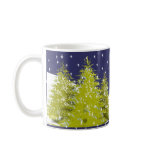 Kiefern-Weihnachtsstern-Becher mit Mond-Wolke tassen