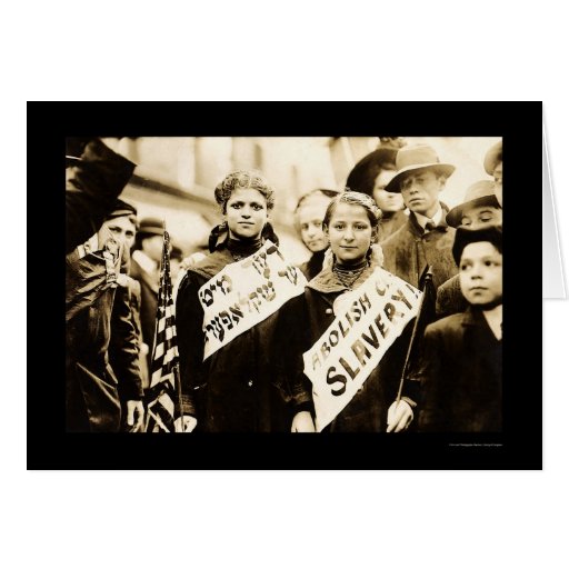 Kinderarbeit-Protest in New York City 1909 Grußkarte