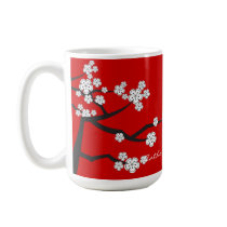 Kirschblüten weißer Sakuras Blumenzen-Becher