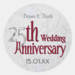 Klassischer silberner Hochzeitstag Stickers