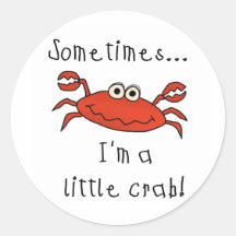 Kleine Krabbe Runde Sticker