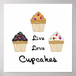 Kleine Kuchen leben Liebe Plakatdrucke