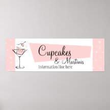 Kleine Kuchen und Martinis! Posterdrucke