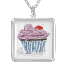 kleiner Kuchen mit Kirsche Personalisierter Schmuck