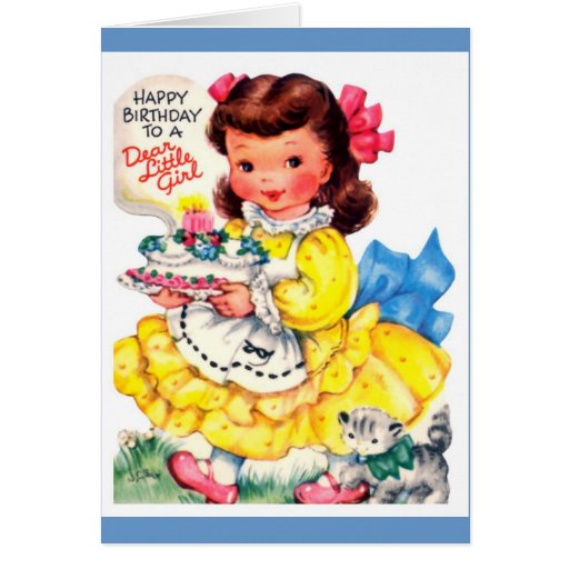 Kleines Mädchen alles Gute zum Geburtstag! Karte Zazzle