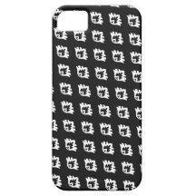 kleines Schwarzweiss-Damastmuster Etui Fürs iPhone 5