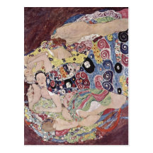 Klimt, Gustav Catal?: Les Kanten sterben Jungfrau Postkarte