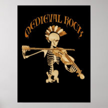 Knochengeiger / Skeleton Fiddler  – Medieval Rock Poster