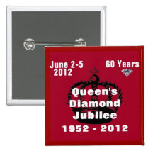 Knopf des Queens-Jubliäum-1952-2012 Buttons