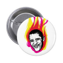Knopf Flammens Obama Button