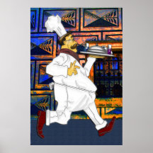 Koch auf dem Lauf Poster