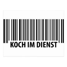 Koch im Dienst Postkarte