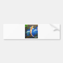 Koi Fisch-Teich-Wolken-Reflexionen Auto Sticker