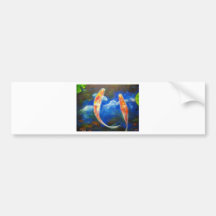 Koi Fisch-Wolken-Reflexionen Autosticker
