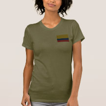 Kolumbien-Flagge und Karten-T-Shirt