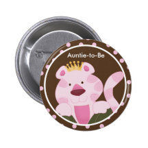 KÖNIGIN des DSCHUNGEL Babyparty-Knopfes Button