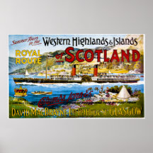 Königlicher Weg von Schottland-Sommer bereist Vint Plakat