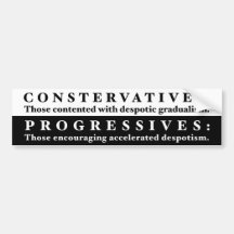 Konservativ-und Progressist-Autoaufkleber