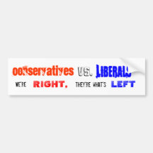 Konservative gegen Liberal-Aufkleber Autoaufkleber