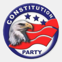 Konstitutions-Partylogo Runde Sticker