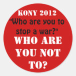 Kony 2012 autocollant rond