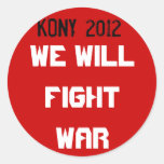 Kony 2012 - Nous combattrons la guerre Autocollants