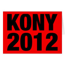 Kony 2012 Schwarzes auf Rot Karten