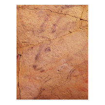 Kopf eines kleinen Hirsches, von den Höhlen an Postkarte