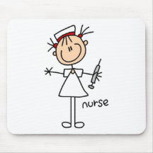 Krankenschwester-Strichmännchen Mousepad
