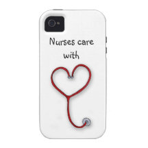 Krankenschwestern interessieren sich mit Herzen -  iPhone 4 Case