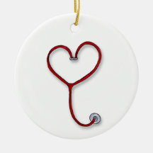 Krankenschwestern interessieren sich mit Herzen -  Ornament