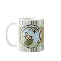 Kreise, Blätter, Streifen und Affe-Baby-Becher
