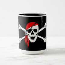 Kreuz entbeint Piraten-Becher Kaffee Tasse
