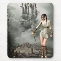 Krieger und Drache Mousepad