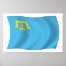 Krimtatar-Flaggen-Plakat-Druck