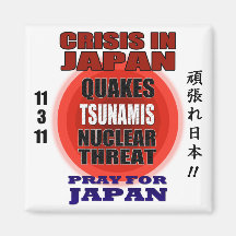 Krise in Japan 2011 Kühlschrankmagnet