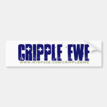 Krüppel-Mutterschaf, www.myspace.com/crippleewe Auto Sticker