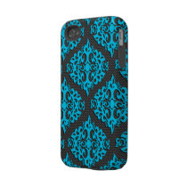 Kühler blauer Damast Iphone 4/4S Fall-Kamerad Kast
