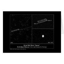 Kuiper Gurt-Gegenstand "Quaoar" Hubble Teleskop-Fo Grußkarte